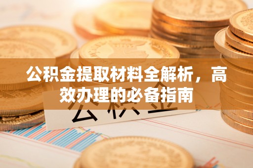 零陵公积金提取材料全解析，高效办理的必备指南