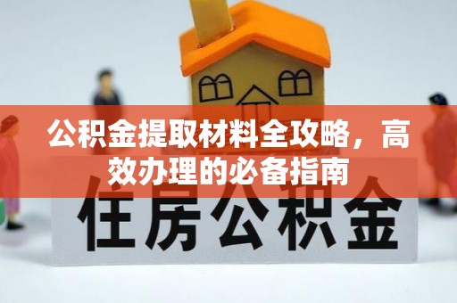 零陵公积金提取材料全攻略，高效办理的必备指南